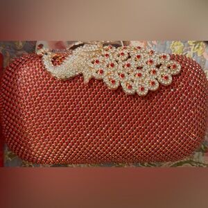 Real Collectibles by Adrienne  Elegant Red Crystal Clutch.